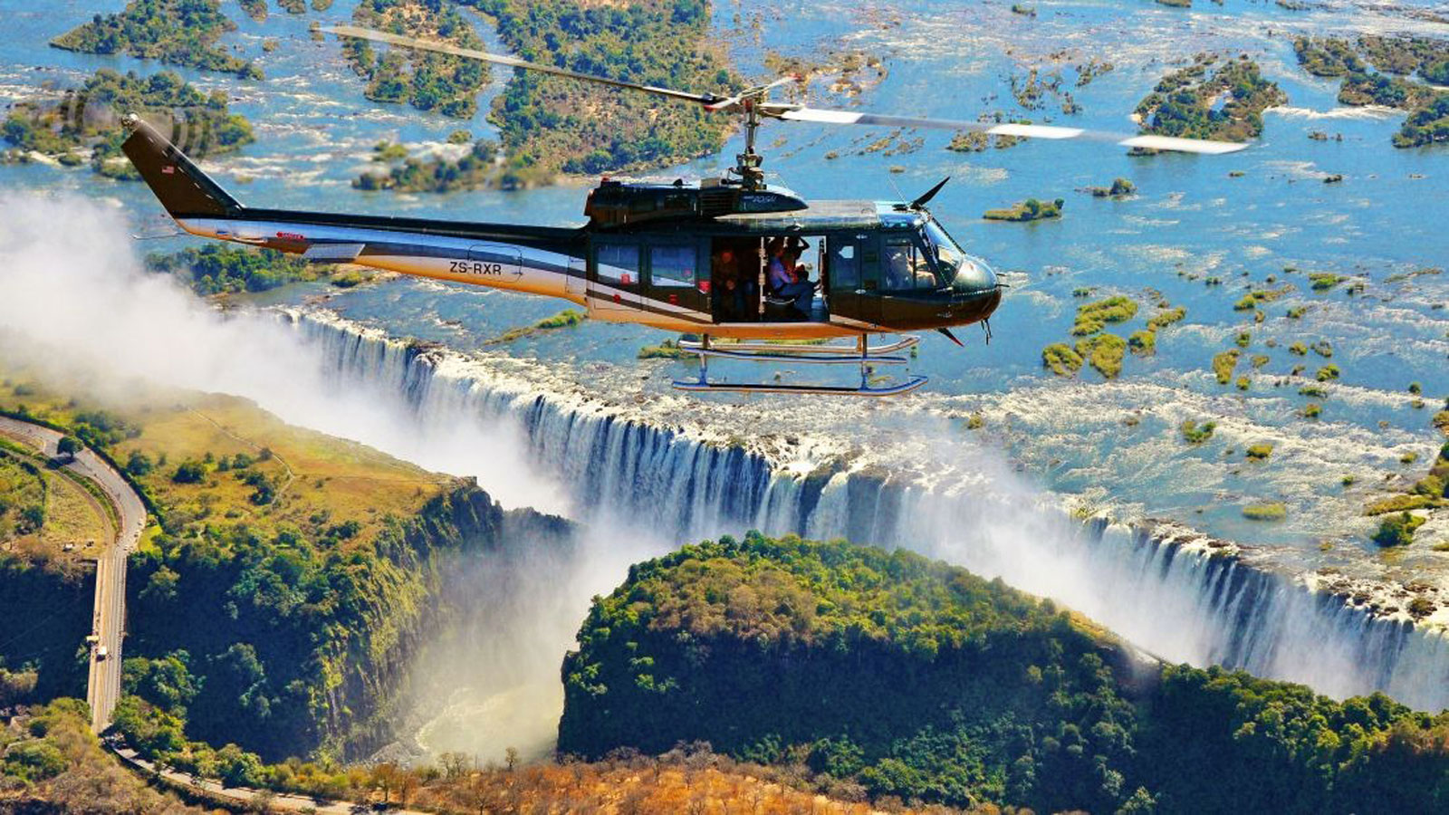百夫長旅遊_非洲_納米比亞維多利亞瀑布_高空直升機鳥瞰之旅_L
