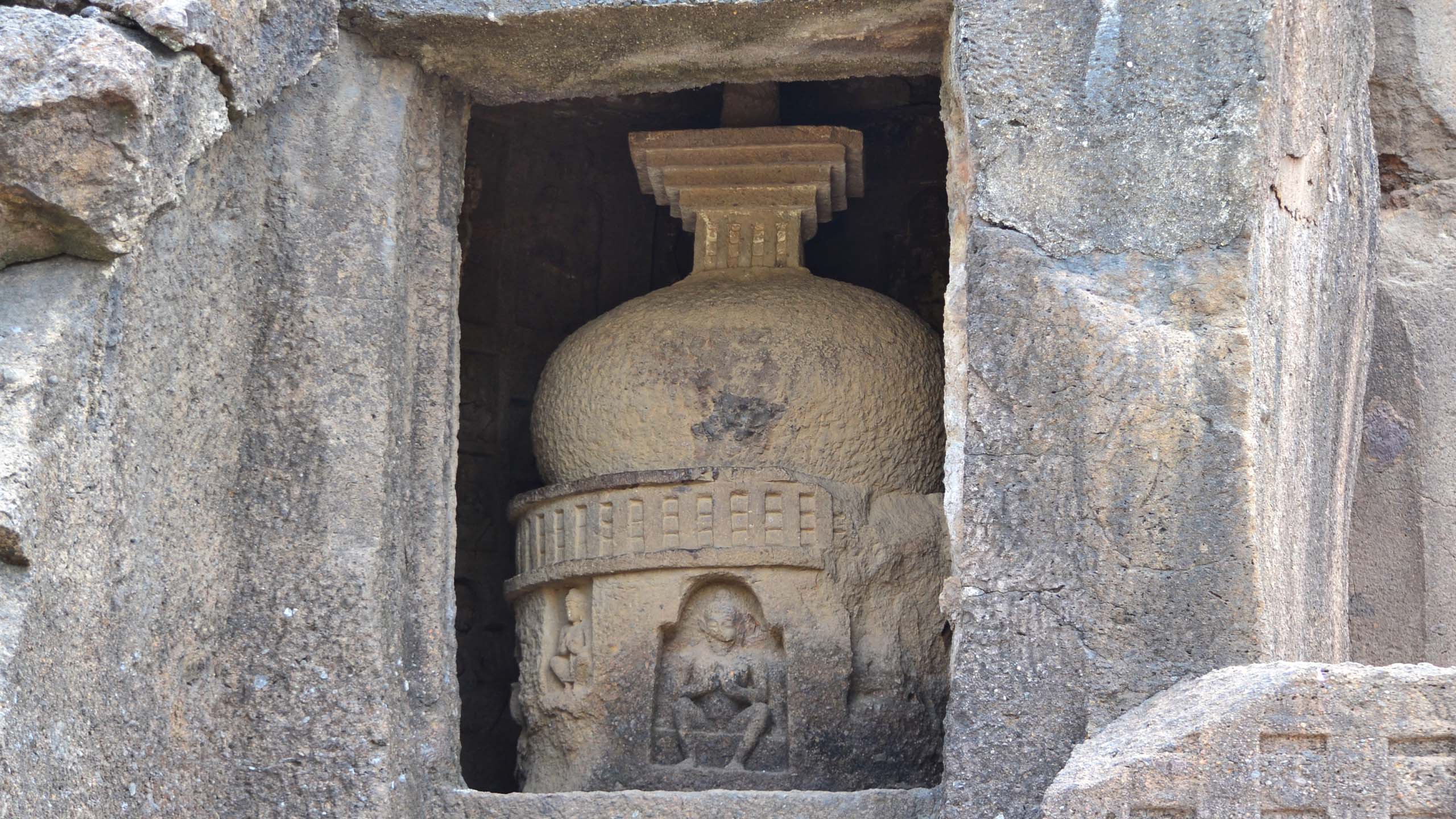 百夫長旅遊_亞洲_印度_印度石窟_Sanjay Gandhi 國家公園内的坎赫利 Kanheri石窟3